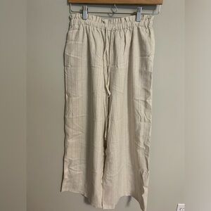 Princess Polly “Shirley” Linen Wide Leg Pants - Beige